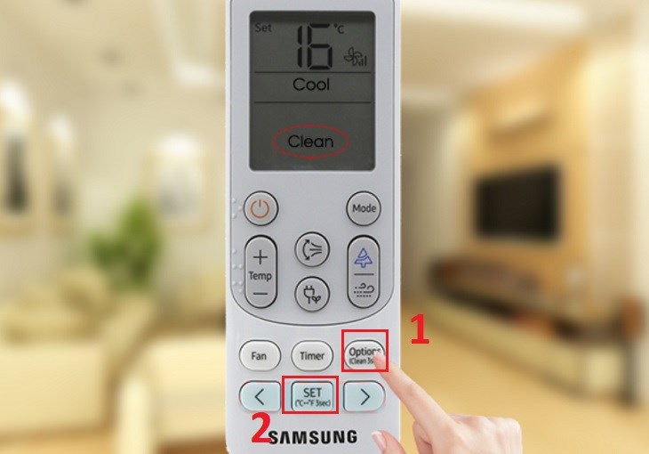 Kích hoạt chức năng tự động làm sạch (Clean) của điều hòa Samsung Chức năng Clean điều hòa Samsung